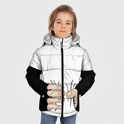 Куртка зимняя для мальчика Рука сжимает талию, цвет: 3D-черный — фото 2
