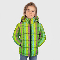 Куртка зимняя для мальчика Abstraction green, цвет: 3D-черный — фото 2