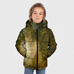 Куртка зимняя для мальчика Золотистый туман и краски, цвет: 3D-черный — фото 2