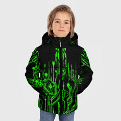Куртка зимняя для мальчика Кислотный Киберпанк-модерн, цвет: 3D-черный — фото 2