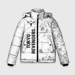 Зимняя куртка для мальчика Tokyo Revengers glitch на светлом фоне: по-вертика
