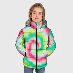 Куртка зимняя для мальчика Тай дай клубничный, цвет: 3D-красный — фото 2