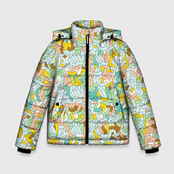 Куртка зимняя для мальчика Rope pattern, цвет: 3D-красный