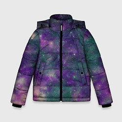 Куртка зимняя для мальчика Космос День и ночь, цвет: 3D-светло-серый