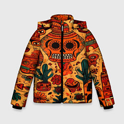 Куртка зимняя для мальчика Мариачи Пустыни, цвет: 3D-черный