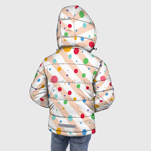 Зимняя куртка для мальчика Color circles / 3D-Светло-серый – фото 4