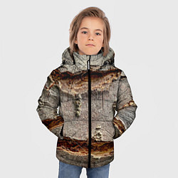 Куртка зимняя для мальчика Деревянный разлом, цвет: 3D-черный — фото 2