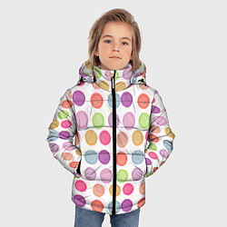Куртка зимняя для мальчика Цветные кружочки, цвет: 3D-черный — фото 2