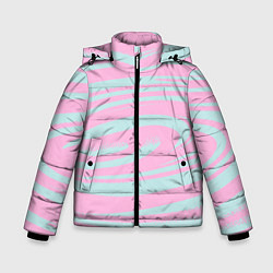 Куртка зимняя для мальчика Абстракция водоворот, цвет: 3D-черный