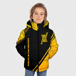 Куртка зимняя для мальчика Darling in the FranXX - gold gradient: надпись, си, цвет: 3D-черный — фото 2