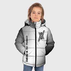 Куртка зимняя для мальчика Darling in the FranXX glitch на светлом фоне: надп, цвет: 3D-черный — фото 2