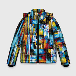 Куртка зимняя для мальчика Современная живопись, цвет: 3D-светло-серый