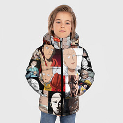 Куртка зимняя для мальчика Saitama - many faces, цвет: 3D-красный — фото 2