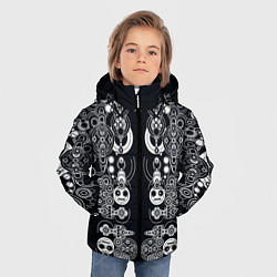 Куртка зимняя для мальчика Кольца противогаза, цвет: 3D-черный — фото 2