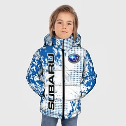 Куртка зимняя для мальчика Subaru blue logo, цвет: 3D-черный — фото 2