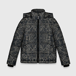 Куртка зимняя для мальчика Черная каллиграфия, цвет: 3D-черный