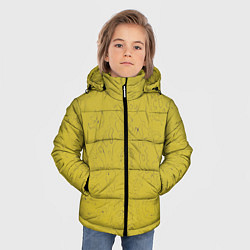 Куртка зимняя для мальчика Рябь - зеленовато-желтый и фиолетовый - узор Хуф и, цвет: 3D-светло-серый — фото 2