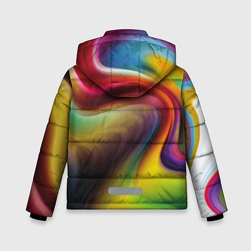 Зимняя куртка для мальчика Rainbow waves / 3D-Красный – фото 2