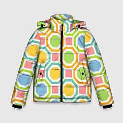 Куртка зимняя для мальчика Color geometria, цвет: 3D-черный