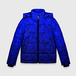 Куртка зимняя для мальчика Абстракция ультрамарин, цвет: 3D-черный