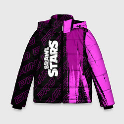 Куртка зимняя для мальчика Brawl Stars pro gaming: по-вертикали, цвет: 3D-черный