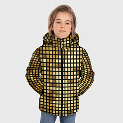 Куртка зимняя для мальчика Золотая мозаика, поверхность диско шара, цвет: 3D-светло-серый — фото 2