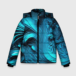 Куртка зимняя для мальчика Неоновые объемные узоры, цвет: 3D-светло-серый
