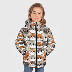 Куртка зимняя для мальчика Паттерн милые котики, цвет: 3D-светло-серый — фото 2