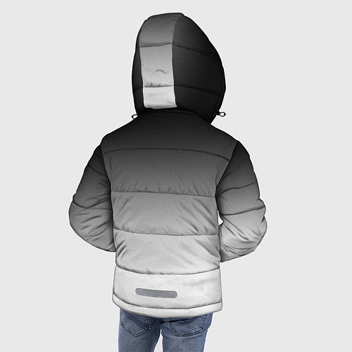 Зимняя куртка для мальчика Black and white gradient / 3D-Светло-серый – фото 4
