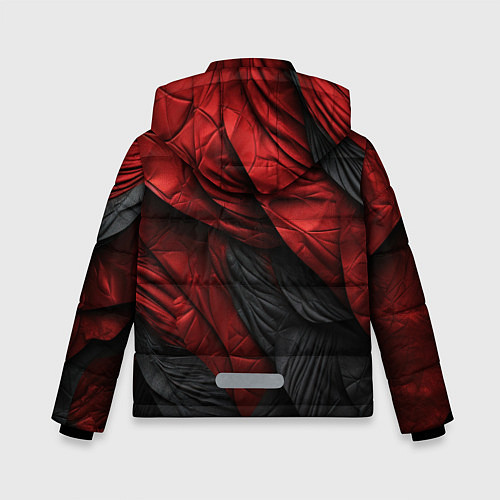 Зимняя куртка для мальчика Red black texture / 3D-Красный – фото 2