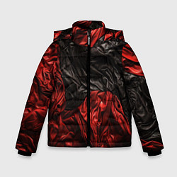 Зимняя куртка для мальчика Black red texture