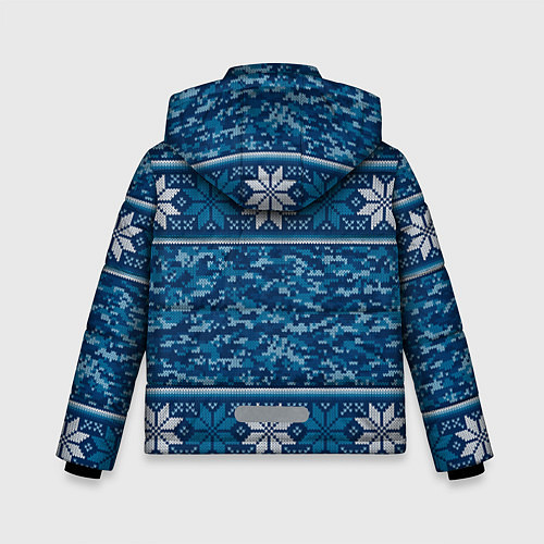 Зимняя куртка для мальчика Камуфляжный свитер - алатырь / 3D-Светло-серый – фото 2