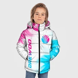 Куртка зимняя для мальчика Daewoo neon gradient style: надпись, символ, цвет: 3D-черный — фото 2