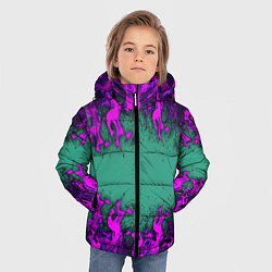 Куртка зимняя для мальчика Фиолетовое пламя, цвет: 3D-красный — фото 2