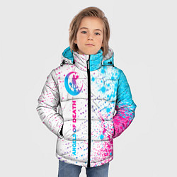Куртка зимняя для мальчика Angels of Death neon gradient style: по-вертикали, цвет: 3D-черный — фото 2