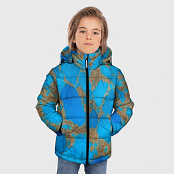 Куртка зимняя для мальчика Голубая яшма, цвет: 3D-светло-серый — фото 2