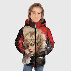 Куртка зимняя для мальчика Смотрящая за районом, цвет: 3D-красный — фото 2