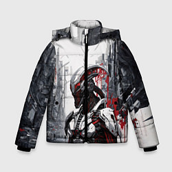 Куртка зимняя для мальчика Кибернетический ксеноморф, цвет: 3D-черный