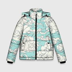 Куртка зимняя для мальчика Fly clouds, цвет: 3D-черный