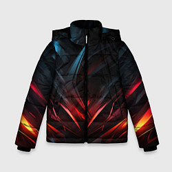 Зимняя куртка для мальчика Black red abstract