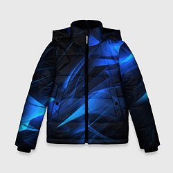 Зимняя куртка для мальчика Black blue texture