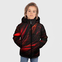 Куртка зимняя для мальчика Black red background, цвет: 3D-светло-серый — фото 2