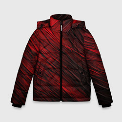 Куртка зимняя для мальчика Black red texture, цвет: 3D-светло-серый