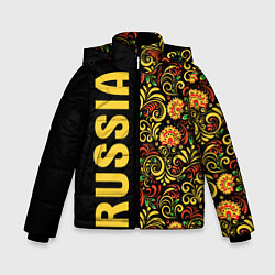 Куртка зимняя для мальчика Russia хохлома, цвет: 3D-красный