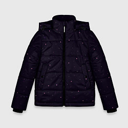 Куртка зимняя для мальчика Абстракция ночь тёмно-фиолетовый, цвет: 3D-светло-серый