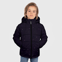 Куртка зимняя для мальчика Абстракция ночь тёмно-фиолетовый, цвет: 3D-черный — фото 2