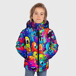 Куртка зимняя для мальчика Кислотный трип, цвет: 3D-красный — фото 2