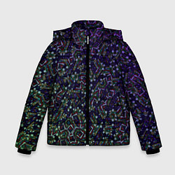 Куртка зимняя для мальчика Космический треш, цвет: 3D-черный
