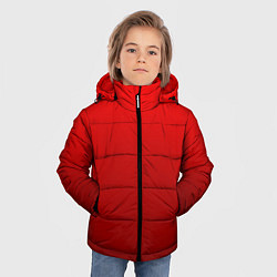 Куртка зимняя для мальчика Градиент красный тёмный, цвет: 3D-черный — фото 2