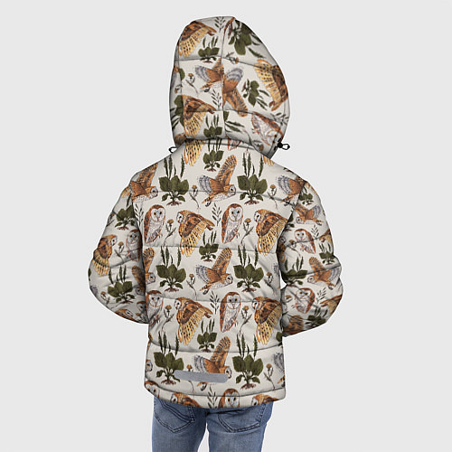 Зимняя куртка для мальчика Совы и подорожник / 3D-Светло-серый – фото 4